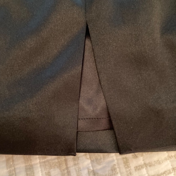 NWOT Express Little Black Dress Holiday Formal Strapless Satin Cocktail Sz 0 - Picture 7 of 12